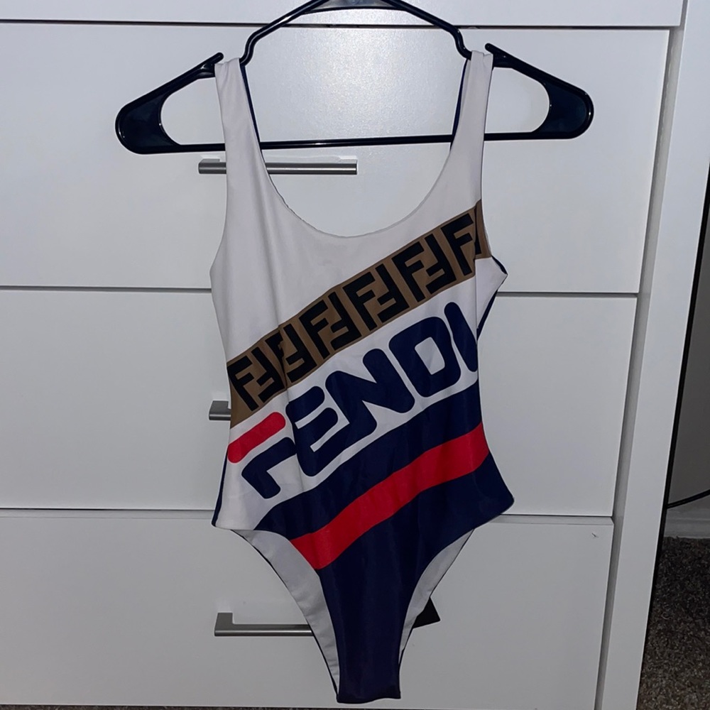 FENDI X FILA COLLAB SWIMSUIT RARE ONE PIECE BIKINI NWT SMALL